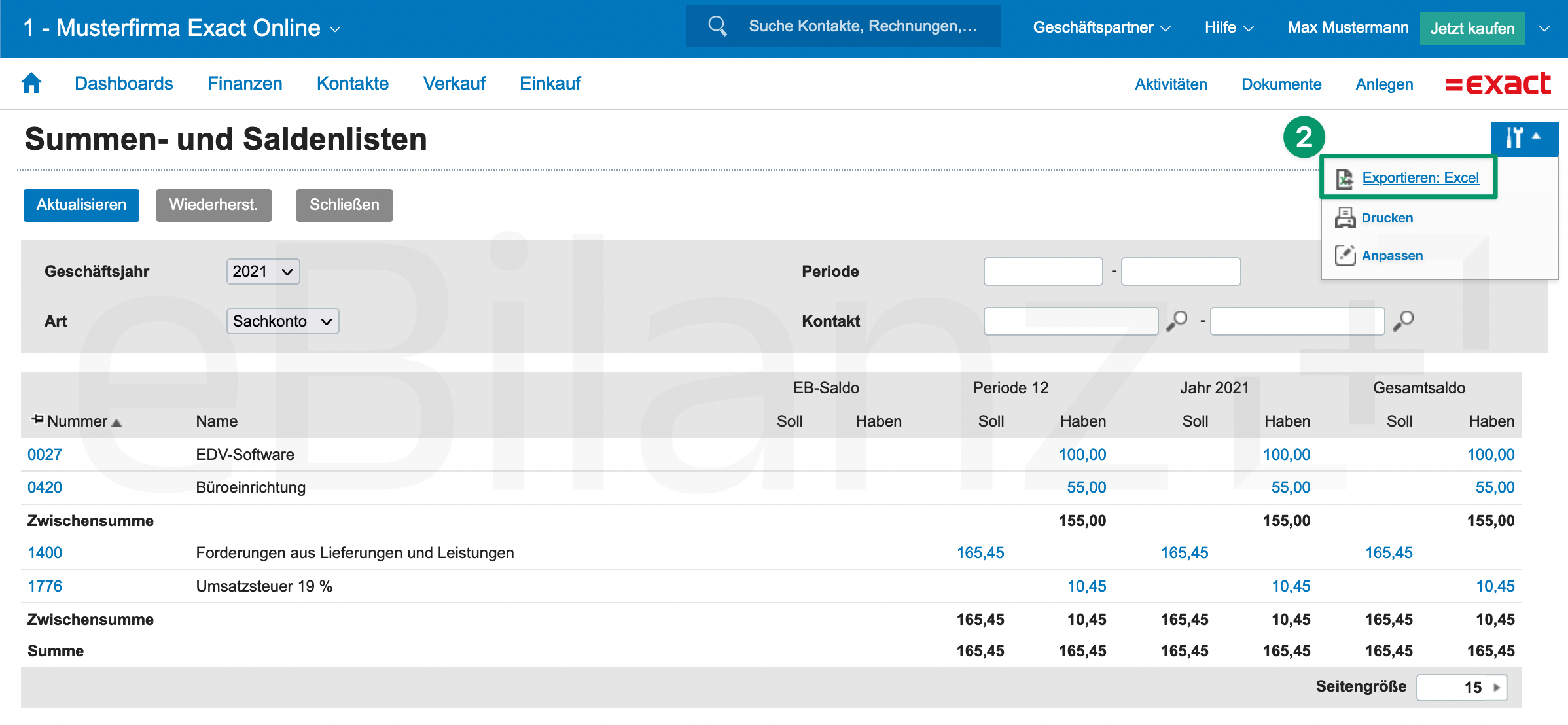 exact-summen-und-saldenliste-excel-export