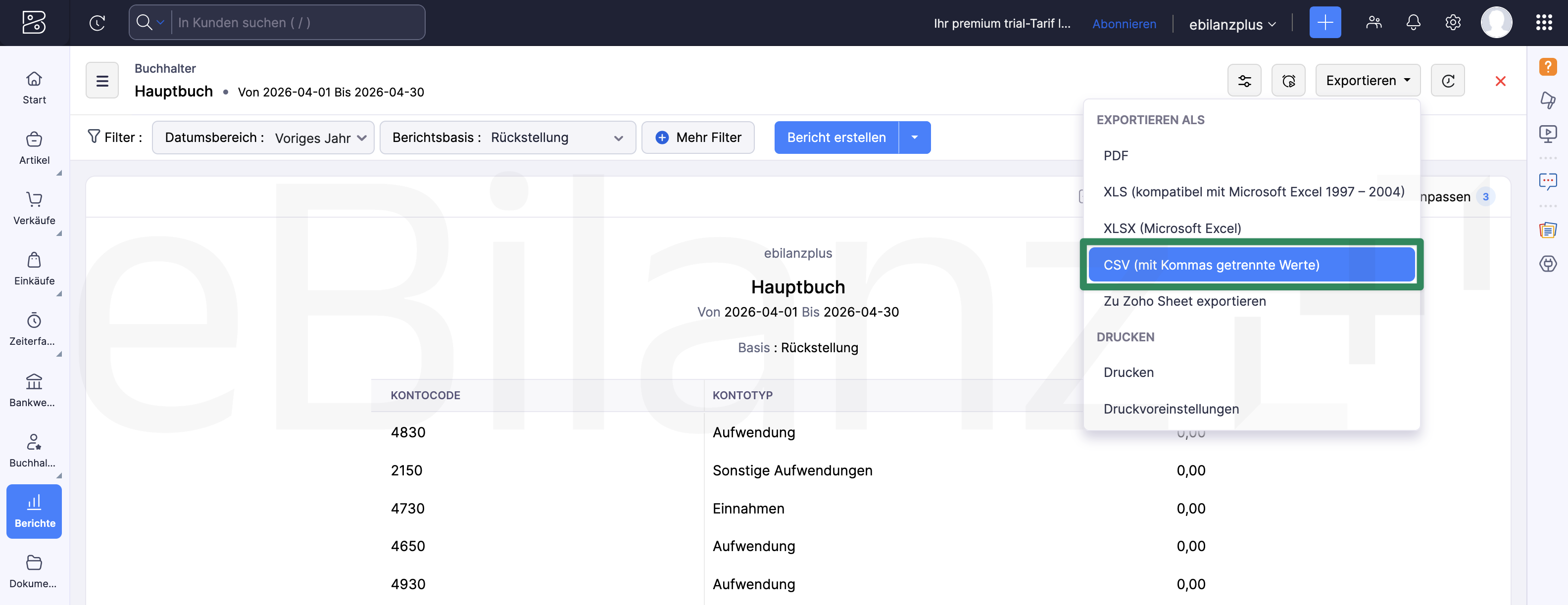 zoho-books-hauptbuch-csv-exportieren