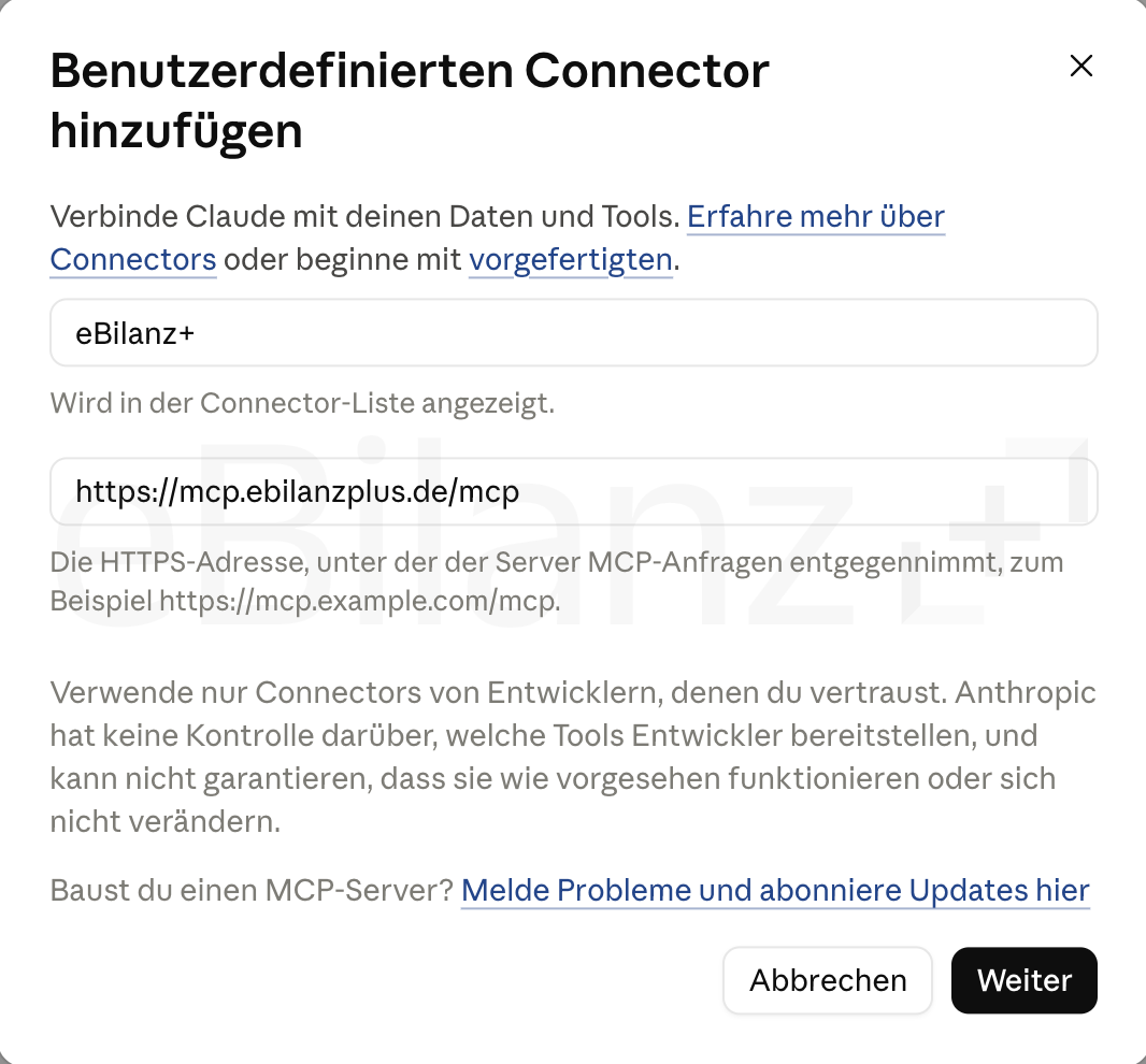 Claude_benutzerdefinierten_connector_hinzufügen.png|width=60%