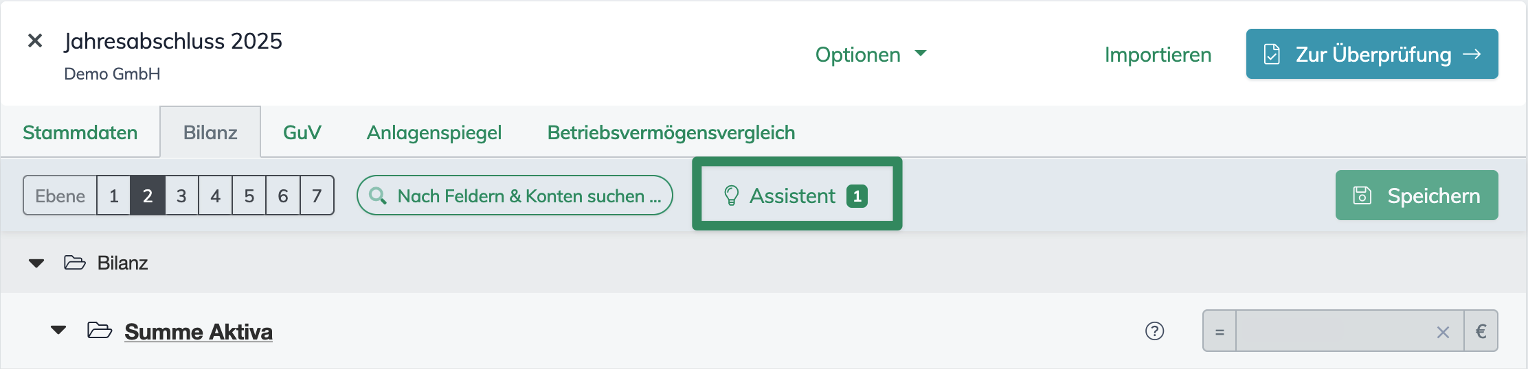 Assistenten für weitere Berichtsbestandteile nutzen.png